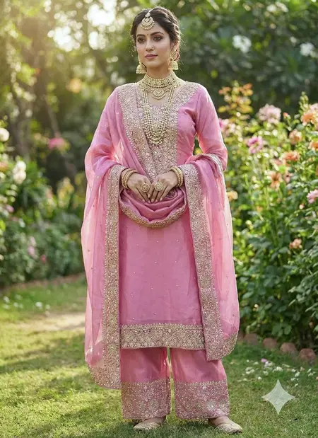 Jf 040 Pure Fendy Silk With Heavy Embroidery Sequence Work Readymade Suits Online Wholesale